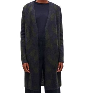 NWT COS Sweater Women's Small Cardigan Mohair Wool Jacquard Long Cozy